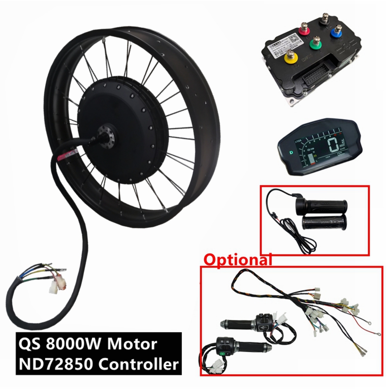 72V 8000W Brushless Hub Motor - طقم دراجة كهربائية NBpower/QS273 V3 بقوة