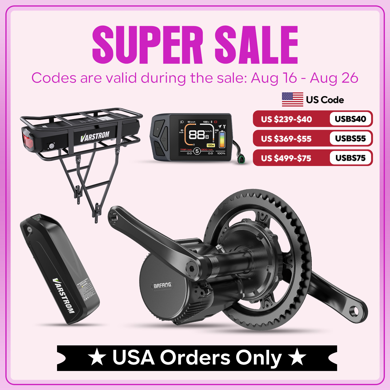 Side Hung Mid Drive Motor Kit - [متوفر في الولايات المتحدة] طقم محرك