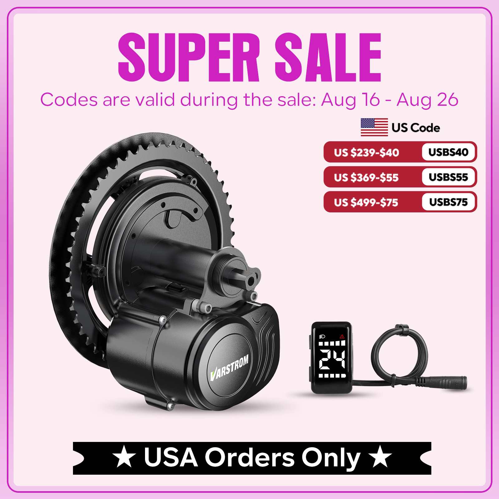 Side Hung Mid Drive Motor Kit - طقم تحويل الدراجة الكهربائية تونغشنغ 48