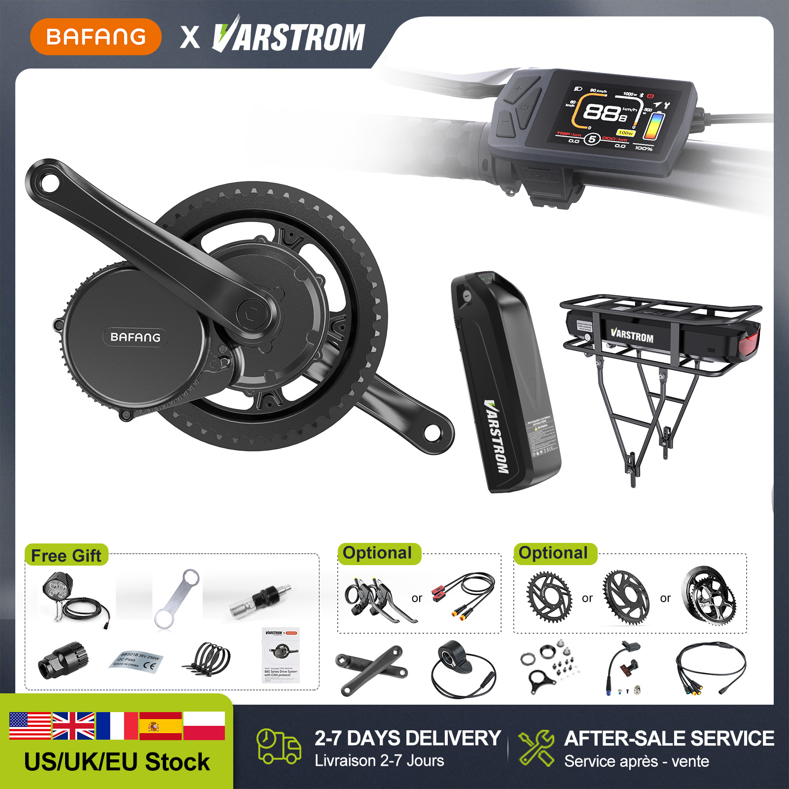 [شحن مباشر من الولايات المتحدة - مراجعة Side Hung Mid Drive Motor Kit وسعره