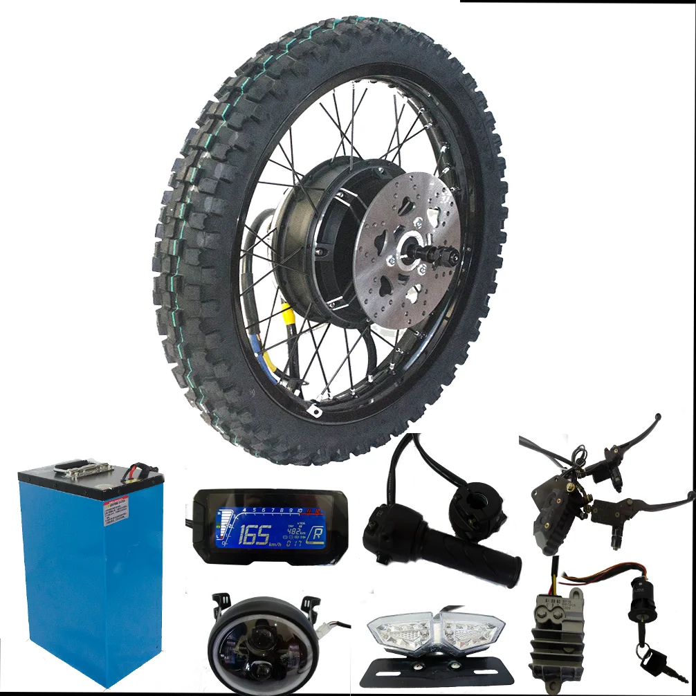 جديد مجموعة التحويل الكهربائي  - مراجعة 12000W Electric Motorcycle Hub Motor وسعره