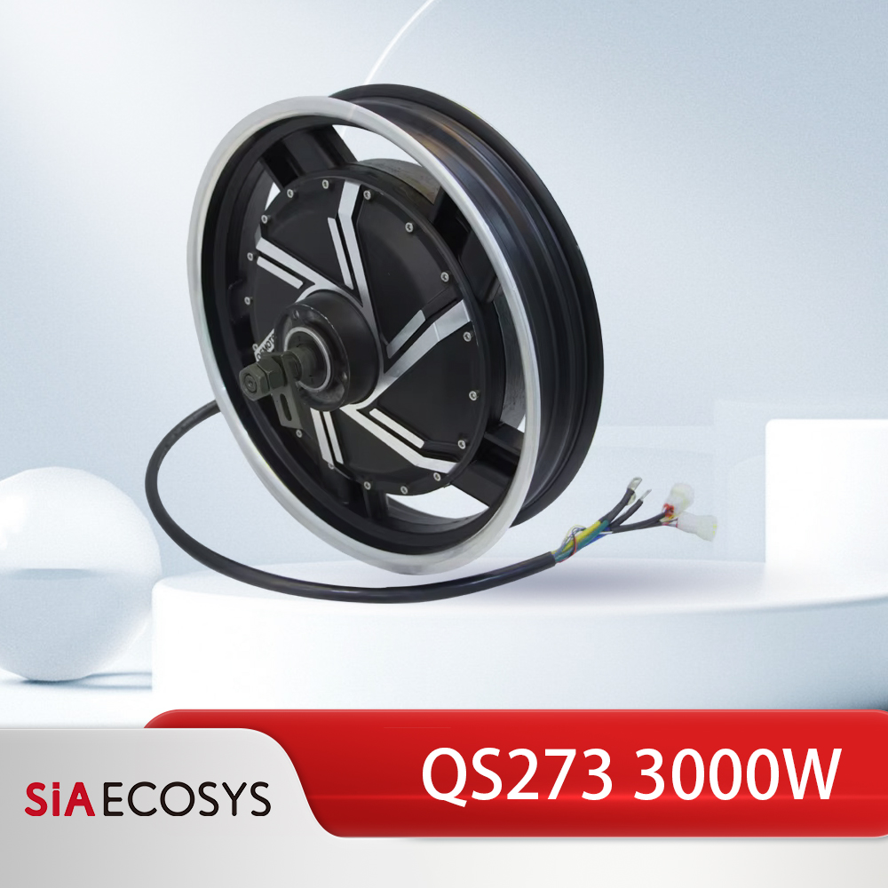 محرك كهربائي QSMOTOR QS273 بقو - مراجعة 17 Inch Motorcycle Rim Hub Motor 72V وسعره